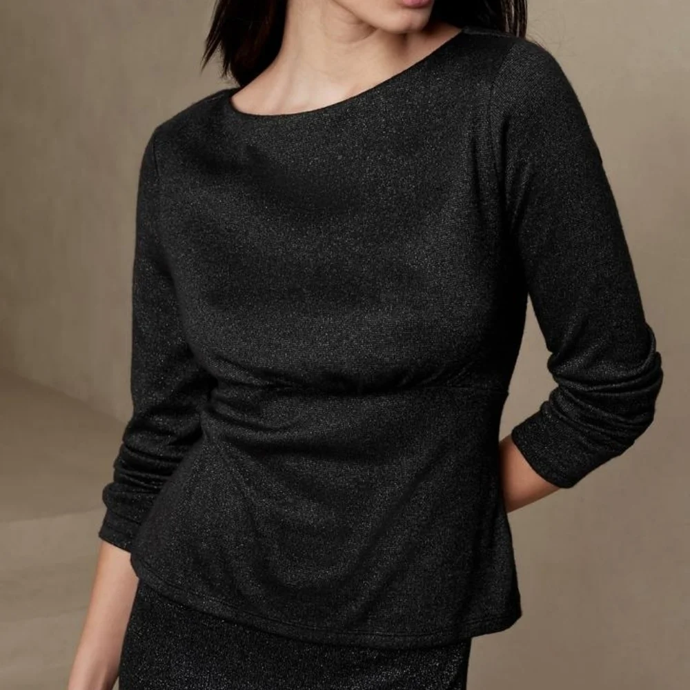 BANANA REPUBLIC KNIT LUREX TOP - Picture 2 of 15